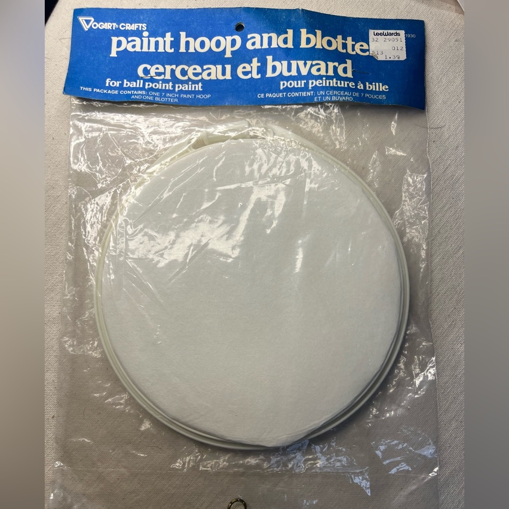 Paint Hoop & Blotter by Vogart Crafts 7”inches FACTORY SEALED VTG